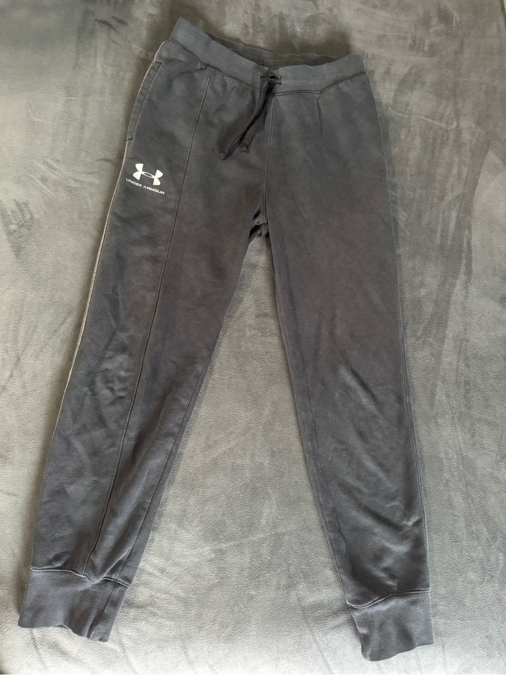 Under Armour Black Athletic Jogger Pants with White Logo
